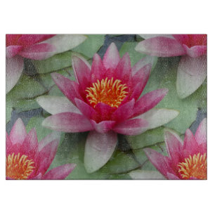 Pink Lotus Water Lily Cutting Board