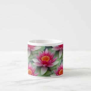 Pink Lotus Water Lily Espresso Cup