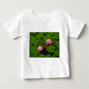 Pink lotus water lily flower  garden, baby T-Shirt