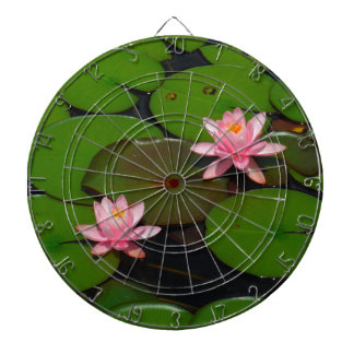 Pink lotus water lily flower  garden, dartboard