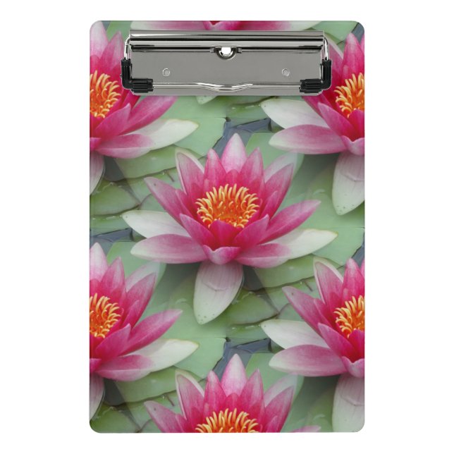 Pink Lotus Water Lily Mini Clipboard (Front)