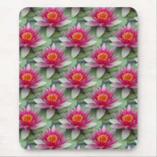 Pink Lotus Water Lily Mouse Pad