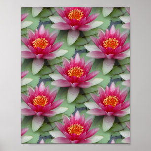 Pink Lotus Water Lily Poster