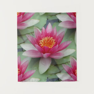 Pink Lotus Water Lily Tapestry