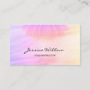 Pink Lotus Yoga Instructor Business Card