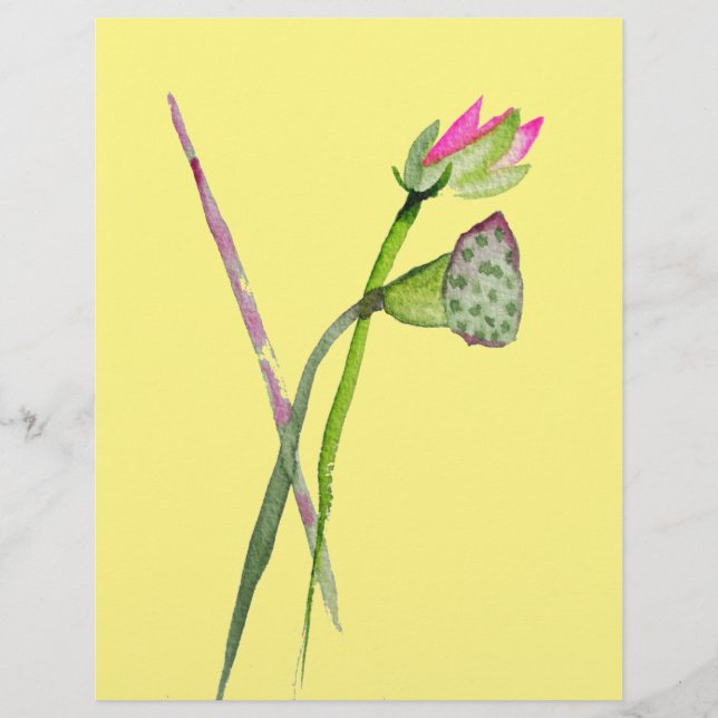 Pink Lotus Zen flower Buddhist Art (Front)