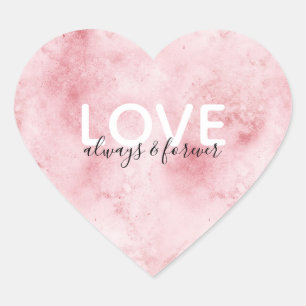 Pink Love Always Heart Sticker