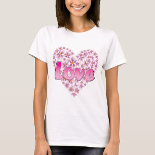 Pink Love and Daisies T-Shirt