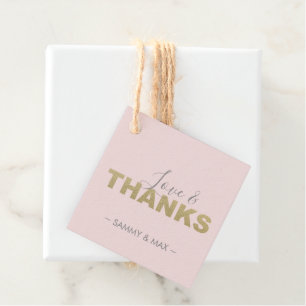 Pink Love and Thanks Favour Tags