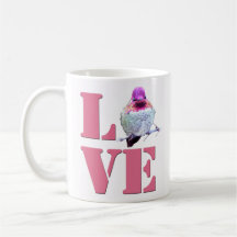 Pink LOVE Anna's Hummingbird Photo Coffee Mug
