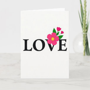 Pink Love Flower Card