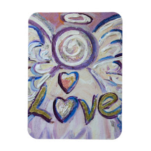Pink Love Guardian Angel Word Magnet