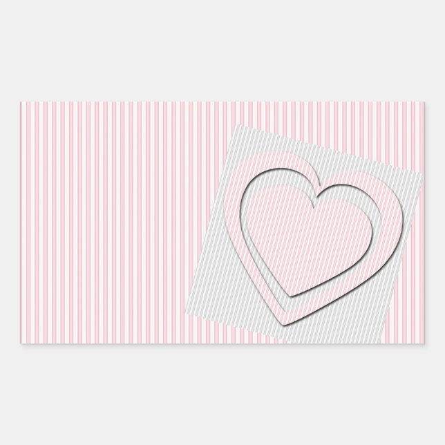 Pink Love Heart #2 Sticker (Front)