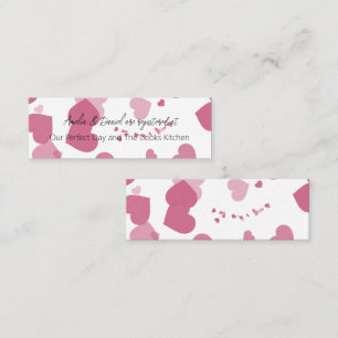 Pink Love heart Bridal Registry Insert