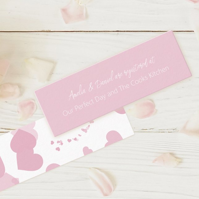Pink Love heart Bridal Registry Insert (Creator Uploaded)