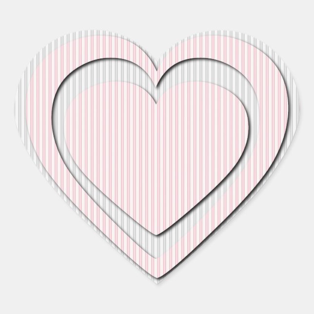 Pink Love Heart Sticker (Front)