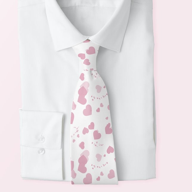 Pink Love Heart Tie (Love your necktie)