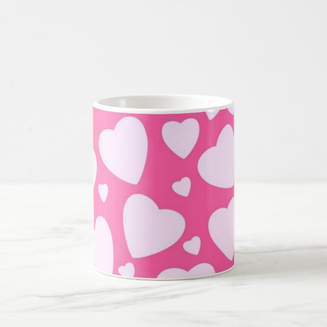 Pink Love Hearts Coffee Mug (Center)