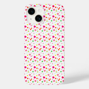 Pink Love Hearts Valentines Day Case-Mate iPhone 14 Case