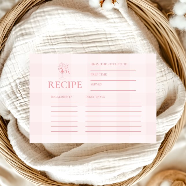 Pink Love is Brewing Espresso Bridal Recipe Enclosure Card (Creator Uploaded)