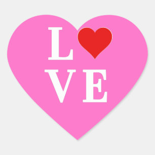 Pink Love Romantic Elegant  Heart Sticker