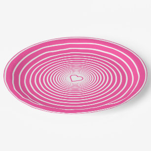 Pink Love - Romantic Paper Plate