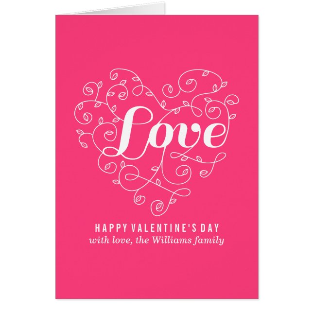 Pink Love | Valentine's Day Cards (Front)