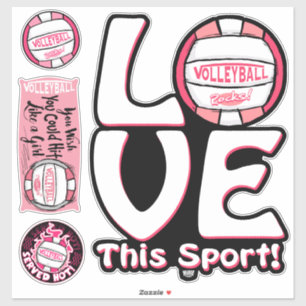 Pink Love Volleyball