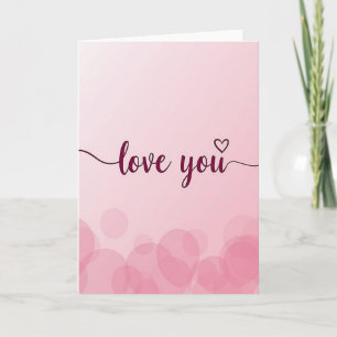 Pink Love You Card