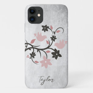 Pink Lovebirds Personalised Case-Mate iPhone Case