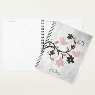 Pink Lovebirds Personalised Planner