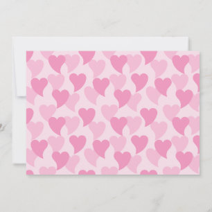 Pink Lovely Hearts Seamless Pattern Card