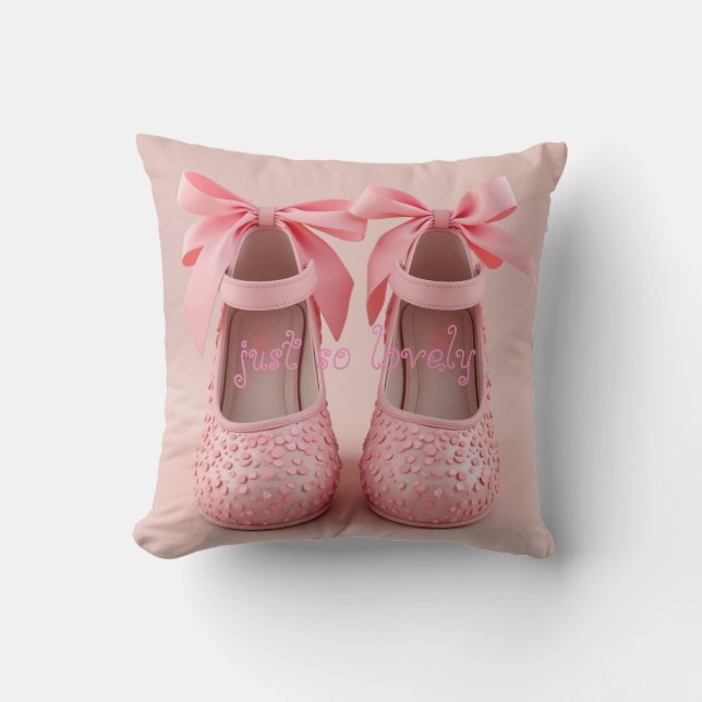 pink lovely shoes  cushion (Front)