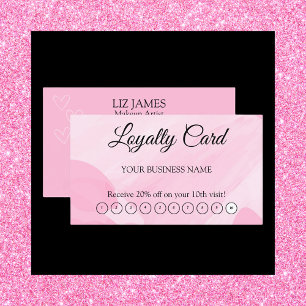 Pink Loyalty Card QR Code Customer Appreciation