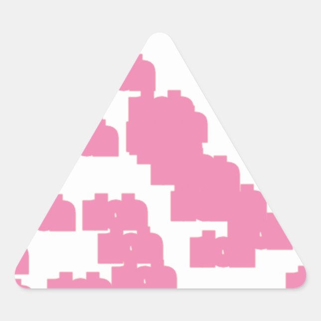 pink lucky 888 triangle sticker (Front)