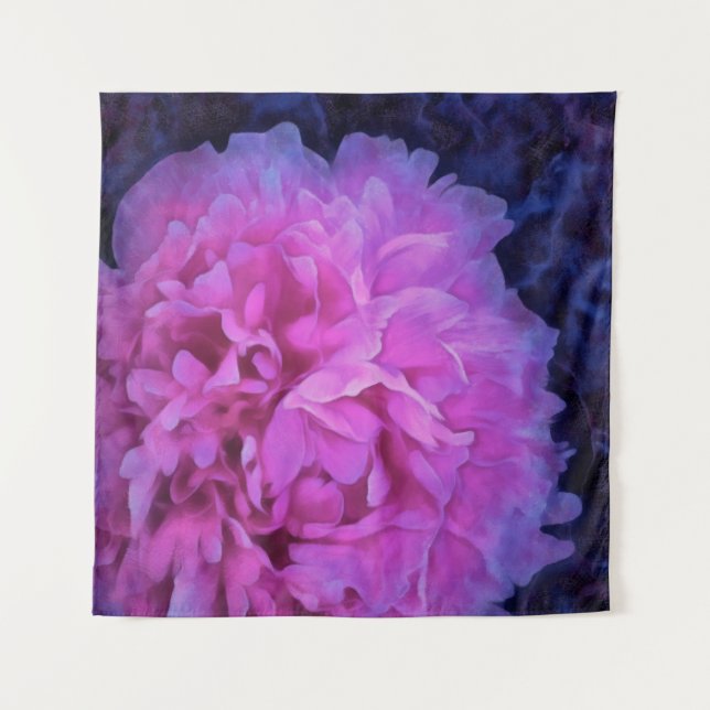 Pink Lush Peony Flower Tapestry (Front (Horizontal))