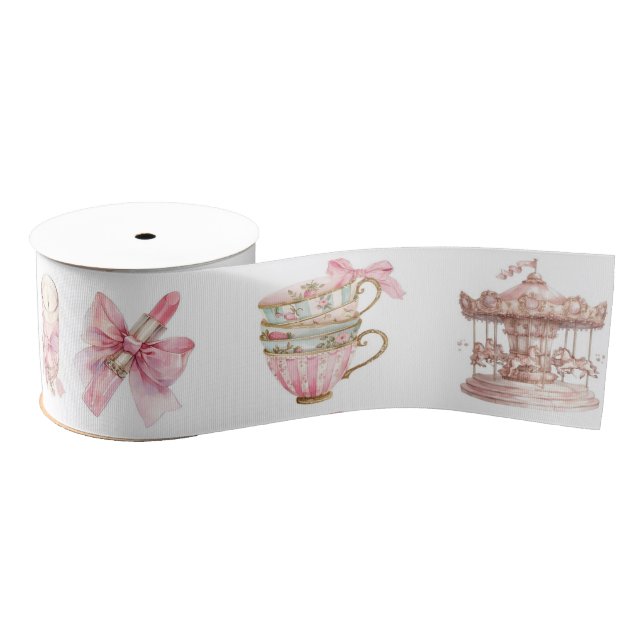 Pink Luxe Grosgrain Ribbon (Spool)