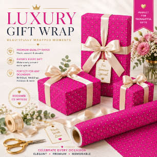 Pink Luxe Wrapping Paper Chic Gift Glam