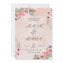 Pink Luxury  Wedding Invitation