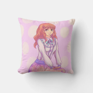 Pink Macaron Girl Cushion
