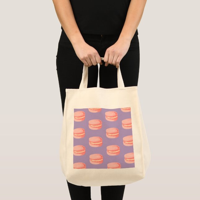 Pink macaroons tote bag (Front (Product))