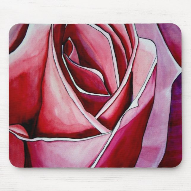 Pink Macro abstract original rose art Mouse Pad (Front)