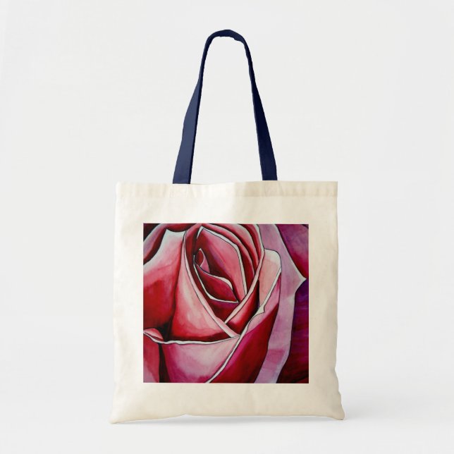 Pink Macro abstract original rose art Tote Bag (Front)
