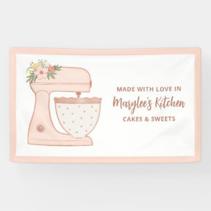 Pink Made With Love Bakery Pastry Chef Banner