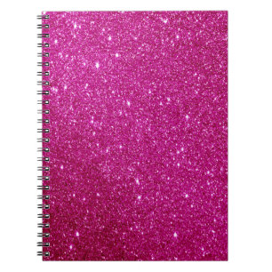 Pink Magenta Glitter Customised Notebook