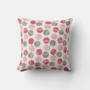 Pink, Magenta, Grey Circles MOJO Pillow