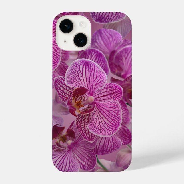 Pink Magenta Orchid Flowers iPhone Case (Back)
