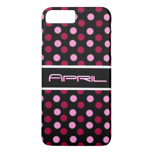 Pink magenta polka dot pattern  iPhone 8 plus/7 plus case