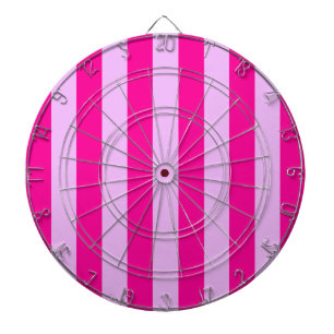 Pink & Magenta Stripe Pattern Dartboard