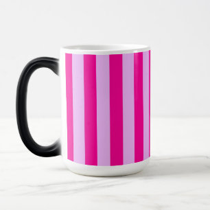Pink & Magenta Stripe Pattern Magic Mug